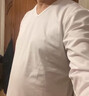 貓人男士莫代爾秋衣V領(lǐng)內衣棉毛衫無(wú)痕貼身打底保暖白色修身薄款上衣 【V領(lǐng)-單上衣】白色 2XL 【推薦145-165斤】 曬單實(shí)拍圖