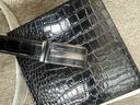 七匹狼男士皮帶鱷魚(yú)皮高端奢侈木禮盒真皮腰帶簡(jiǎn)約名牌情人節褲帶 黑色鱷魚(yú)皮【實(shí)木禮盒裝】 120cm 均碼長(cháng)度可裁剪 曬單實(shí)拍圖