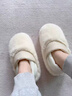 日本月子鞋冬季孕產(chǎn)婦保暖加絨加厚底產(chǎn)后防滑棉拖鞋軟底包跟鞋 奶油白 35-36 36-37(適合) 曬單實(shí)拍圖