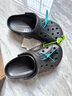 CROCS卡駱馳洞洞鞋貝雅男鞋女鞋輕便耐磨一腳蹬拖鞋休閑鞋|10126 黑色-001 43 (270mm) 曬單實(shí)拍圖