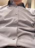 杉杉【舒彈桑蠶絲】襯衫男長(cháng)袖新款休閑商務(wù)抗皺免燙襯衣 淺灰色 40 曬單實(shí)拍圖
