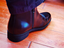 35153515強人冬季羊毛保暖羊毛皮鞋商務(wù)正裝牛皮=高幫皮靴男靴工裝靴 絨款 42 曬單實(shí)拍圖