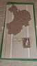 毛氈地圖旅行足跡墻貼照片墻毛氈板家庭墻面裝飾旅游照片墻展示板 深駝地圖+淺駝色底板 大地圖+120*180cm 曬單實(shí)拍圖