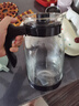 天喜（TIANXI）冷水壺大容量玻璃杯可過(guò)濾冷水壺耐熱茶具啤酒花茶家用涼水杯 【升級加厚】黑色2800ML 曬單實(shí)拍圖