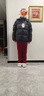 鴨鴨【255充絨】冬季加厚羽絨服男士短款可拆卸帽面包服保暖御寒外套 曬單實(shí)拍圖