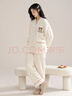 貓人睡衣女士冬季加厚珊瑚絨法蘭絨套裝春秋天白色可外穿家居服 【加絨加厚 松軟珊瑚絨】顏色一 L 【建議100-120斤】 曬單實(shí)拍圖