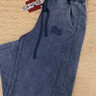 BJHG不計后果美式休閑褲男春季潮牌恒溫暖皮寬松直筒褲復古水洗長(cháng)褲女 牛仔藍 M 曬單實(shí)拍圖