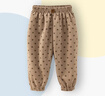 憶愛(ài)寶寶罩褲可套棉褲運動(dòng)褲秋男女兒童休閑束腳長(cháng)褲嬰兒寬松燈籠褲 咖色圓點(diǎn) 90 曬單實(shí)拍圖