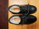 老人頭男靴冬季真羊毛商務(wù)休閑鞋男皮鞋加絨真皮系帶高幫套腳男鞋戶(hù)外靴 黑色 40 【皮鞋尺碼，可咨詢(xún)客服】 曬單實(shí)拍圖