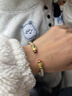 足銀999琺瑯描金手鐲女古法傳承卷草紋實(shí)心純銀鐲子送女友禮物 唐草紋描金銀手鐲開(kāi)口   25【禮盒+證書(shū)】 曬單實(shí)拍圖