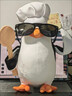 泰利奇高雅人士企鵝玩偶抽象表情包娃娃搞怪毛絨玩具公仔生日禮物女生 舉牌警告企鵝【帶眼鏡+帽子+牌子】 25cm 曬單實(shí)拍圖