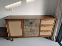 吉贈宋代美學(xué)實(shí)木邊柜置物柜新中式客廳斗柜餐邊柜靠墻一體抽屜柜新款 大葉松-墨韻邊柜150*40*85CM 曬單實(shí)拍圖