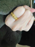 初凰9999金包銀百福戒指男款活口戒子不掉色霸氣爸爸男友兄弟生日禮物 百福戒指【活口】 曬單實(shí)拍圖