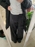 范思藍恩高級通勤款星空呢直筒闊腿褲女冬季2025新款休閑褲子4371 隕石灰 S 曬單實(shí)拍圖