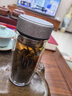 富光雙層鵝蛋玻璃杯隔熱防燙便攜泡茶杯男女士加厚商務(wù)辦公車(chē)載水杯子 裂紋黑400ml【加厚玻璃+過(guò)濾網(wǎng)】 曬單實(shí)拍圖