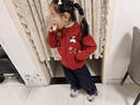 G.duck2026新款兒童加厚毛衣拜年服紅色新年秋冬卡通女童針織開(kāi)衫外套潮 熱售安哥拉紅色 120 cm 曬單實(shí)拍圖