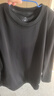 拇指白小T【李乃文鵝絨T】2025秋冬新品長(cháng)袖T恤男士可機洗打底衫保暖小白t 男款-墨黑 L 曬單實(shí)拍圖