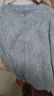 百圖（betu）女裝秋季新款針織開(kāi)衫幾何提花簡(jiǎn)約百搭長(cháng)袖外套女2509T51 藍色 S 曬單實(shí)拍圖