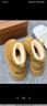 駱駝（CAMEL）小暖陽(yáng)雪地靴女厚絨增高保暖靴 L25W275051 駝色(反絨面) 37 曬單實(shí)拍圖