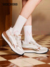 斯凱奇（Skechers）新年禮物女鞋冬休閑鞋復古德訓鞋百搭運動(dòng)鞋軟底阿甘鞋板鞋155450 曬單實(shí)拍圖