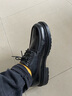 皮鞋男夏秋季工裝鞋商務(wù)正裝鞋男鞋手抓紋厚底德比鞋男士真牛皮鞋 AI231127黑色 單層 41 曬單實(shí)拍圖