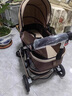 SNZESKE品牌高景觀(guān)嬰兒車(chē)可坐可躺輕便折疊雙向減震新生兒童寶寶手推車(chē) 卡其-四輪橡膠【京倉直發(fā)/次日達】 曬單實(shí)拍圖