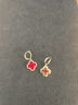 KASIYU四葉草耳環(huán)女2024年新款潮小眾設計感高級氣質(zhì)耳扣紅色葉子耳飾 紅色 曬單實(shí)拍圖
