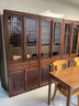 格雅木語(yǔ)新中式黑胡桃實(shí)木書(shū)柜組合收納柜置物一體靠墻書(shū)架簡(jiǎn)約現代玻璃柜 【2.4米】玻璃門(mén)*2+雙抽書(shū)柜 曬單實(shí)拍圖