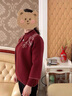 俞兆林本命年過(guò)年衣服洋氣秋冬結婚禮服針織開(kāi)衫2025新款中老年短外套女 酒紅不加絨 XL 建議115-130斤 曬單實(shí)拍圖