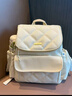 寶寶三手提雙肩包超輕便媽咪包大容量雙用多功能學(xué)步必備遛娃外出母嬰包 米白色  22L【耐磨耐刮，好打理】 曬單實(shí)拍圖