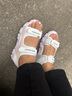 鴻星品尓克運動(dòng)涼鞋女2026年新款夏季百搭松糕厚底小碼34女鞋防滑軟底沙 粉色 38 曬單實(shí)拍圖