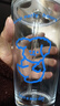 可愛(ài)小狗小貓印字雙飲口玻璃杯玻璃吸管杯帶蓋防摔耐高溫杯子 藍色小狗印字一套 480ml 1只 曬單實(shí)拍圖