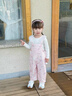 班喜迪女童套裝春裝2026新款洋氣寶寶長(cháng)袖上衣小童背帶褲春秋裝兒童衣服 粉色 80 曬單實(shí)拍圖