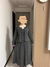 妙奕嘉半身裙套裝開(kāi)衫吊帶裙子三件套女裝套裝秋冬裝新款休閑套裝女裙子 韓系糯米半身裙套裝【深灰色-開(kāi)衫+吊帶+半身裙】 M （建議101-115斤） 曬單實(shí)拍圖