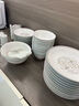吉樂(lè )馳（JILECHI）整套景德鎮四大名瓷玲瓏餐具套裝新中式碗碟盤(pán)筷套裝家用喬遷送禮 10人食愛(ài)琴海玲瓏瓷 68頭 曬單實(shí)拍圖
