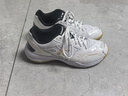 YONEX尤尼克斯羽毛球鞋yy入門(mén)級訓練減震動(dòng)力墊男女SHB101CR 白/金43碼 曬單實(shí)拍圖