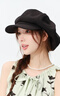 CACUSS貝雷帽女八角帽畫(huà)家帽大頭圍云朵帽顯臉小帽子女 黑色 曬單實(shí)拍圖