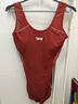 三奇泳衣女士新款大碼連體速干專(zhuān)業(yè)保守平角競速游泳裝泡溫泉磚紅色 L 曬單實(shí)拍圖