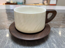 伊文清風(fēng) 白瓷咖啡杯套裝高檔輕奢陶瓷杯子情侶生日喬遷結婚定制禮物 清風(fēng)-水紋咖啡杯+杯墊 曬單實(shí)拍圖