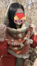 viney披肩女圍巾秋冬波西米亞斑馬紋多功能雙面披風(fēng)生日禮物送女友老婆 橙色-高端禮盒裝 曬單實(shí)拍圖