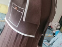 皮爾卡丹（pierre cardin）氣質(zhì)兩件套時(shí)尚針織連衣裙女秋冬季新款純色羊毛衣裙套裝 咖色 2XL 曬單實(shí)拍圖