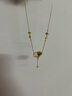 金至尊（3DG Jewellery）銀杏葉黃金項鏈女款新足金項鏈頸鏈金鏈子計價(jià) 金重6.94克(配珠寶禮盒) 曬單實(shí)拍圖