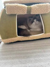 KimPets暖爐貓窩冬季保暖電加熱貓屋取暖貓咪毛絨毯封閉式四季通用貓房子 暖爐貓窩【房子加熱款】9檔控溫更暖和 曬單實(shí)拍圖