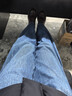伊芙麗蔣欣代言無(wú)側縫款小個(gè)子版拖地牛仔褲女2025春季通勤百搭褲子女 淺藍 S 90-100斤 曬單實(shí)拍圖