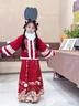 玫初莎馬面裙女童拜年服秋冬款兒童古裝漢服冬季女孩中國風(fēng)加絨加厚唐裝 紅色+毛領(lǐng)【贈扇子+發(fā)夾+辮子+眉心貼】 150 【建議身高145cm左右】 曬單實(shí)拍圖