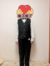 蘿卜唄唄兒童西裝胖童花童禮服胖孩男童表演服小主持人服裝西服演出服正裝 黑色外套+襯衫+馬甲+長(cháng)褲+領(lǐng)結 170碼建議體重115-130斤 曬單實(shí)拍圖