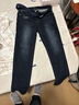 七匹狼【暖膚絨牛仔褲】男褲休閑水洗高彈加絨保暖男士直筒長(cháng)褲子 102(深藍) 31 曬單實(shí)拍圖
