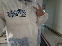 乖甜星韓系刺繡星星棉服女自帶圍巾翻領(lǐng)棉服冬季超甜美可愛(ài)學(xué)生保暖外套 米白色  帶圍巾 L 建議100-120斤 曬單實(shí)拍圖