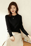 HUF STON高端羊絨衫女100%秋冬半高領(lǐng)加厚毛衣女寬松山羊絨打底衫 黑色 L 建議110-120斤 曬單實(shí)拍圖