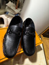 卡帝樂(lè )鱷魚(yú)（CARTELO）商務(wù)經(jīng)典豆豆鞋牛皮鞋一腳蹬懶人商務(wù)休閑男鞋9061 黑色 42 曬單實(shí)拍圖